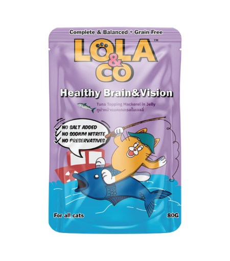 [8859601031027] LOLA &amp; CO Tuna Topping Mackerel in Jelly Cat Pouch 80g (1 Pouch)