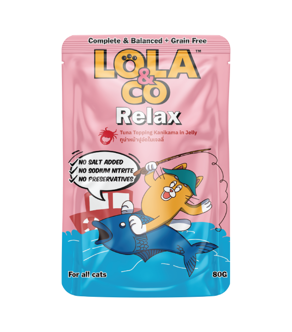LOLA &amp; CO Tuna Topping Kanikama in Jelly Cat Pouch 80g