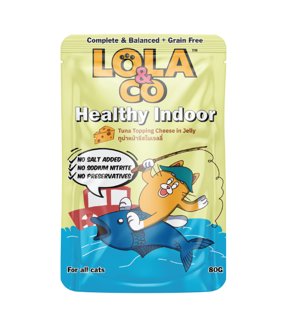 LOLA &amp; CO Tuna Topping Cheese in Jelly Cat Pouch 80g