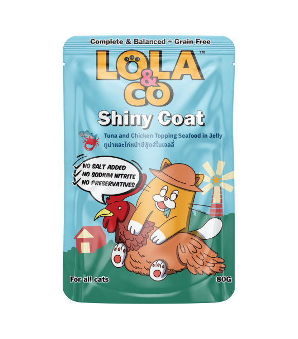 LOLA & CO Tuna and Chicken Topping Sea food in Jelly Cat Pouch 80g