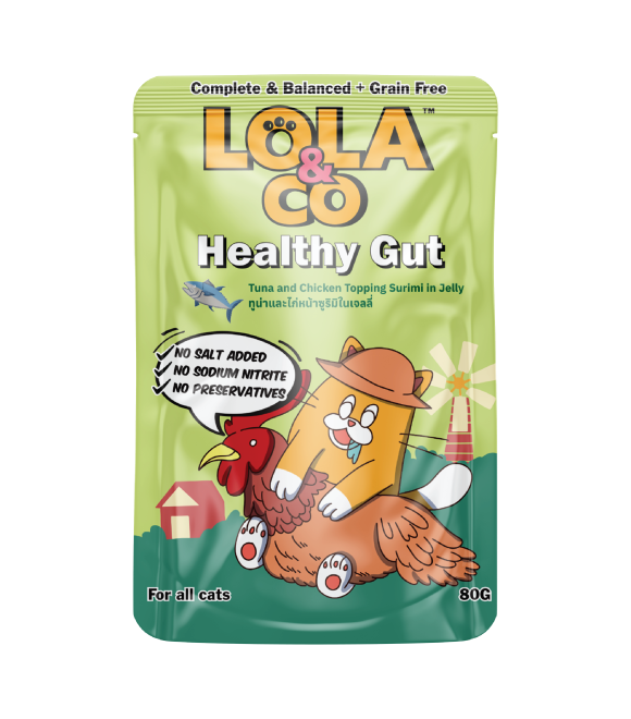 LOLA &amp; CO Tuna and Chicken Topping Surimi in Jelly Cat Pouch 80g