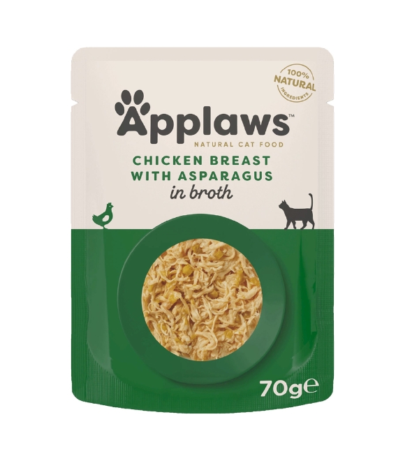 Applaws Pouch Chicken Breast with Asparagus in Broth 70g