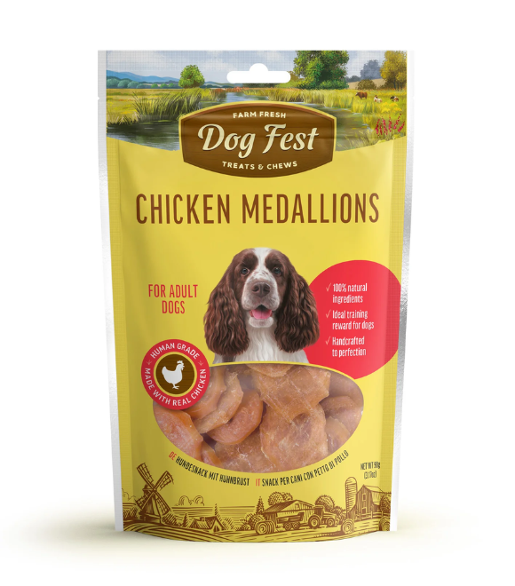 Dog Fest Chicken Medallions 90g