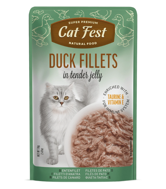 Cat Fest Duck Fillet Tender Jelly Pouch 70g