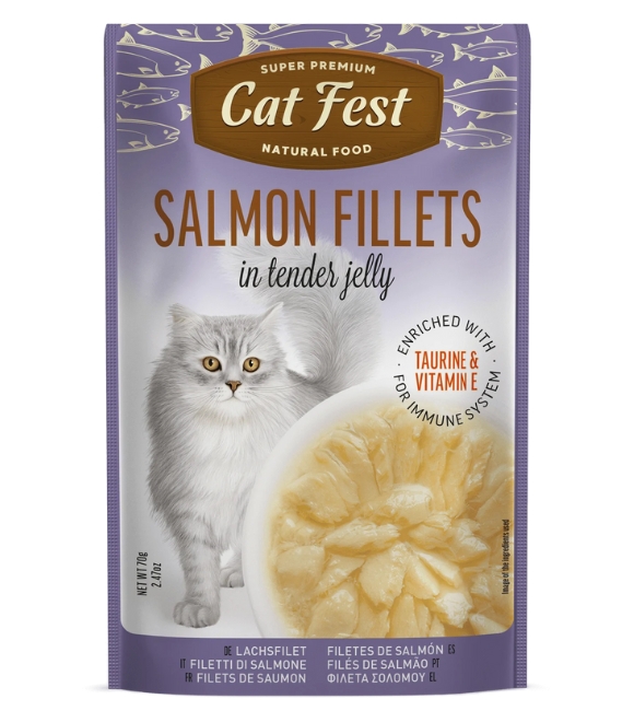 Cat Fest Salmon Fillet Tender Jelly Pouch 70g