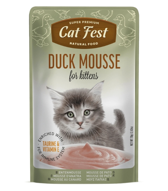 Cat Fest Duck Mousse For Kitten Pouch 70g