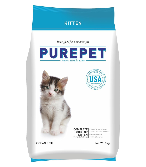 Purepet Kitten Dry Food – Ocean Fish 3kg