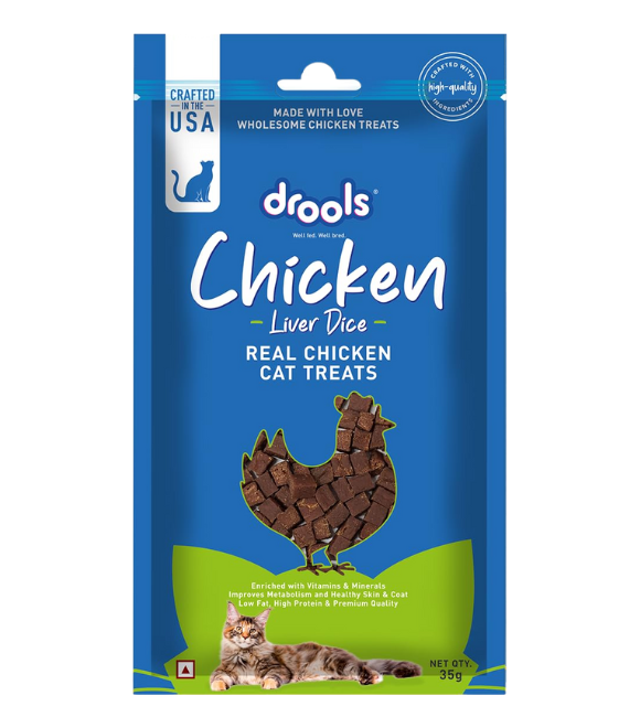 Drools Chicken Liver Dice Cat Treats 35g