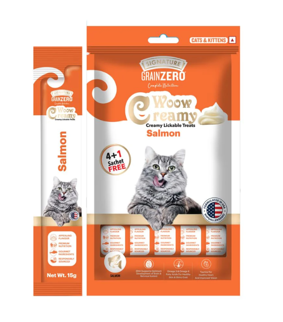 Grain Zero Creamy Treats – Salmon 5 Sticks
