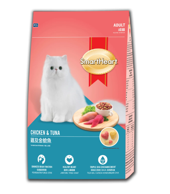 Smart Heart Adult.Cat Dry Food Chicken & Tuna 1.2 kg