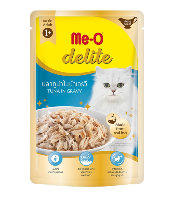 Me-O Delite Tuna with Chicken Flake in Jelly – 70g Pouch