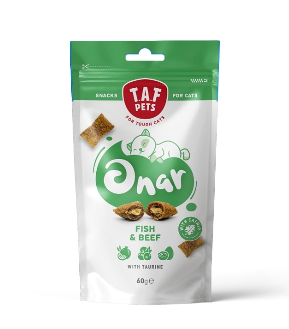 TAF Onar Snacks Fish and Beef with Taurine 60g For Cats