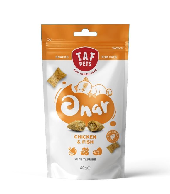 TAF Onar Snacks Chicken and Fish with Taurine 60g For Cats