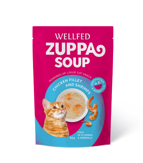 Pet Interest Wellfed Zuppa Soup – Chicken Fillet with Shrimps for Cats, 85g