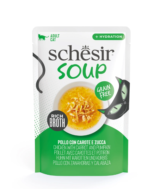 Schesir Cat Pouch Chicken with Carrot and Pumpkin in Soup 40g