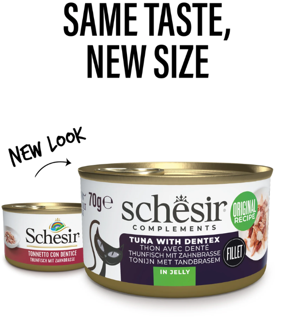 Schesir Cat Can Tuna with Dentex in Jelly 70g