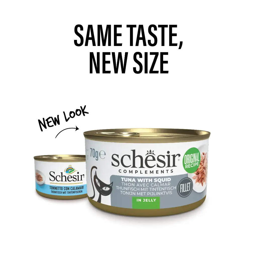 Schesir Cat Can Tuna with Squid in Jelly 70g