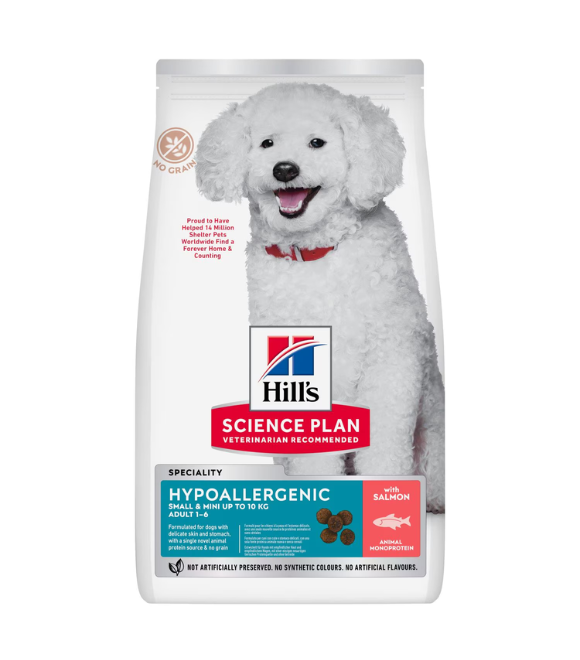 Hill’s Science Plan Hypoallergenic Small & Mini Adult Dry Dog Food With Salmon 1.5KG