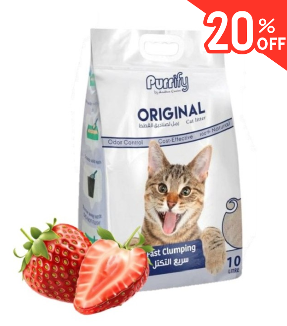 Purrify Original Cat Litter - 10Ltr Strawberry-Offer