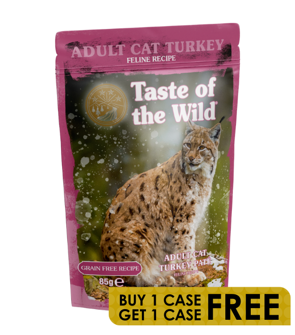 Taste of the Wild Grain Free Adult Cat Pate Turkey Pouch 85g