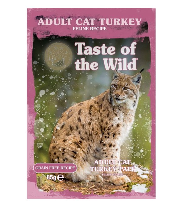 Taste of the Wild Grain Free Adult Cat Pate Turkey Pouch 85g