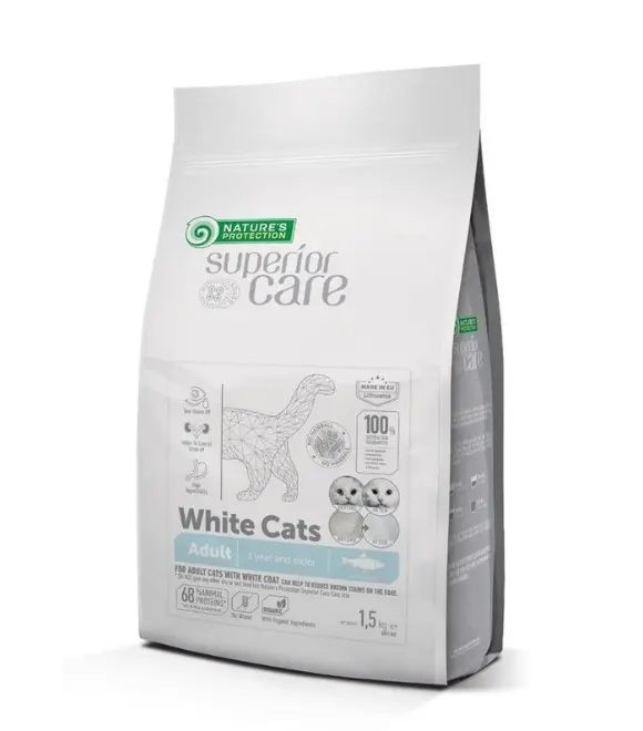 Nature’s Protection Superior Care White Coat Grain-Free Herring Dry Food – Adult Cats (All Breeds)