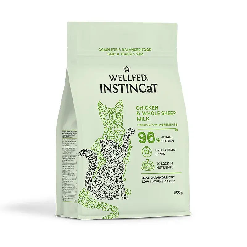 Pet Interest Wellfed Instin Cat Dry food Chicken & Whole Sheep Milk 300g