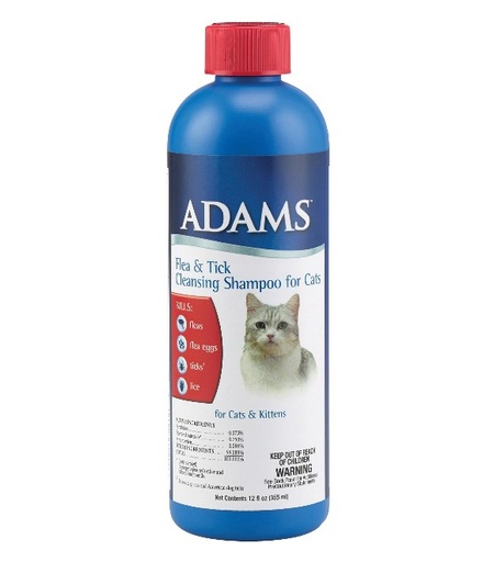 [039079091510] Adams  Flea & Tick Cat Shampoo12OZ