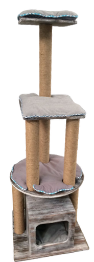 [847922025523] All For Paws Vintage Cat - 3 Level Furniture