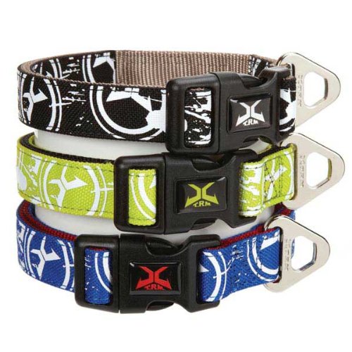 [721343415619] Casual Canine Xtreme Logo Collar, 6-8 in blue