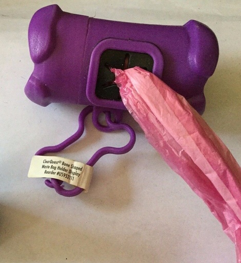 [721343521112] Clear Quest Bone-shaped waste bag holder