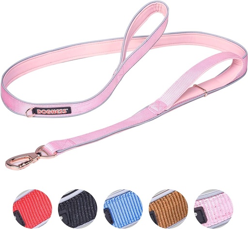 [6949111730199] Dogness Reflective Leash L 2.5x152cm Pink