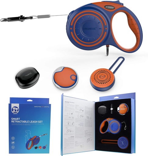 [843775107617] Dogness Smart Retractable Leash Set 4M Medium Orange