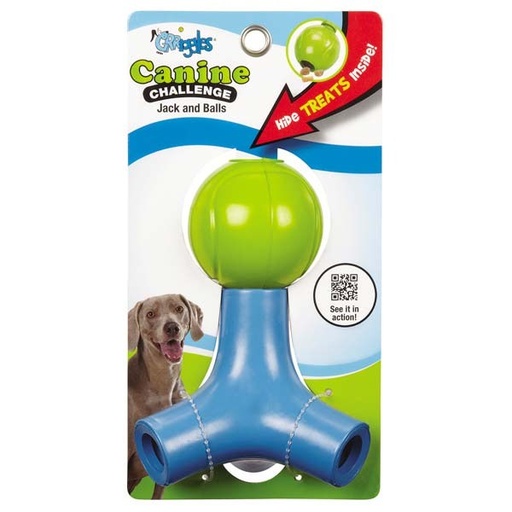 [721343640721] Grriggles Canine Challenge Jack &amp; Ball  Toy : 6&quot; X 10&quot; X 10&quot;