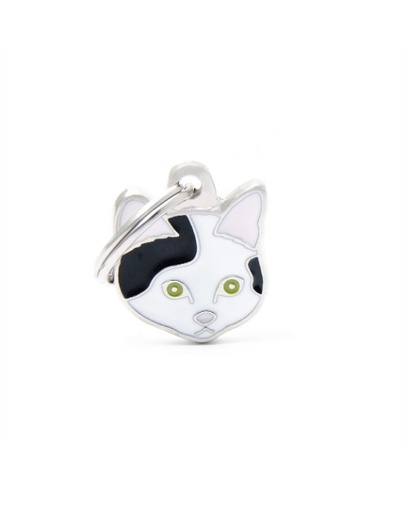 [8055960250899] My Family Friends ID Tag - Black & White European Shorthair