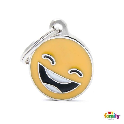 [8055960256457] My Family Charms ID Tag - Emoticon Smile