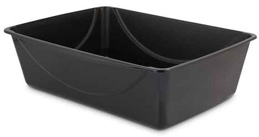 [6958401302817] Pets.Love.Earth Open Cat Litter Pan Black 19x14x5