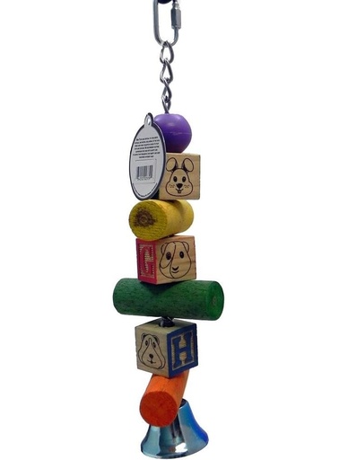 [034202223394] Bird Brainers TOY ALPHA BLK/DOWEL/BEADS 10IN