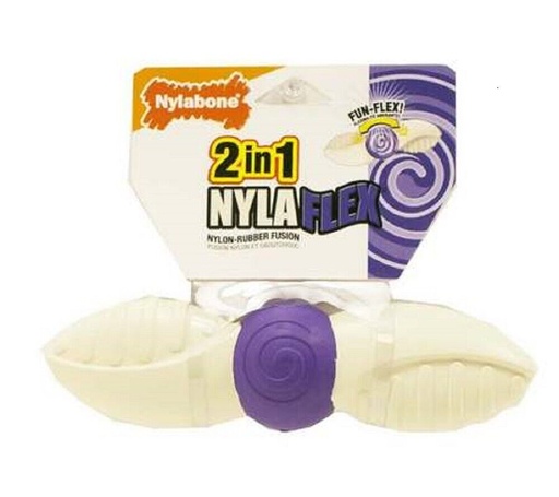 [018214832492] Nylabone Nylaflex  2-in-1 Propeller  Dog Chew Toy