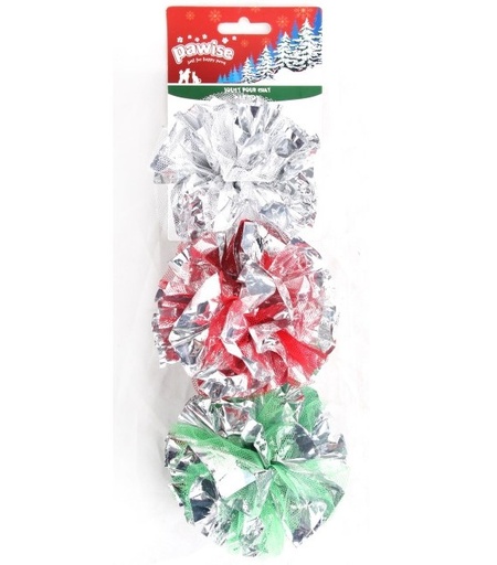 [8886467503085] Pawise 10cm Scrunch Ball Multi Pack -3pk