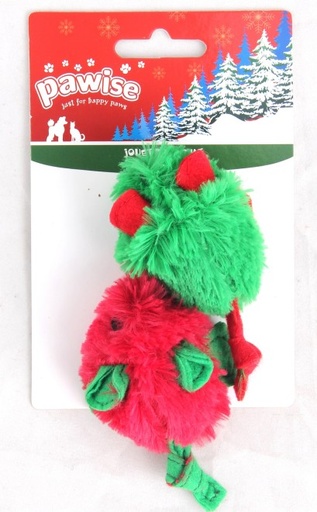 [8886467503412] Pawise Christmas Soft Mice 2 pk