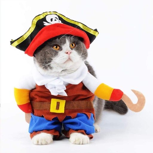 [123456700133] Pet Costume Caribbean Pirate Suit -S