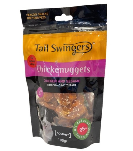 [5206819112414] Pet Interest Tail Swingers Chicken Nuggets Chicken and Sesame 100g