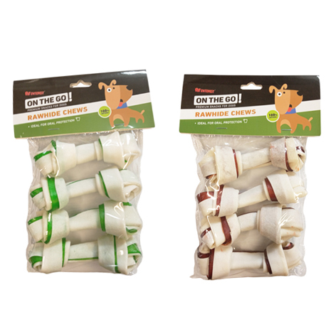 [5206819123212] Pet Interest OTG Double Color Knotted Bones 4 X25-30g 4Pcs