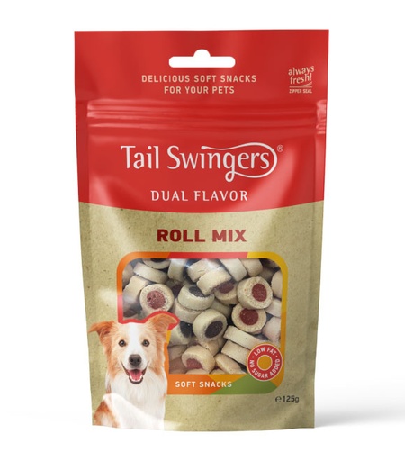 [5206819013728] Pet Interest Tail Swingers Dual Flavor Roll Mix with meat and fish 125g