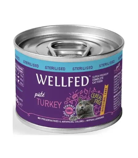 [5206819014374] Pet Interest Wellfed Turkey Intestinal Care Can 200g For Cats
