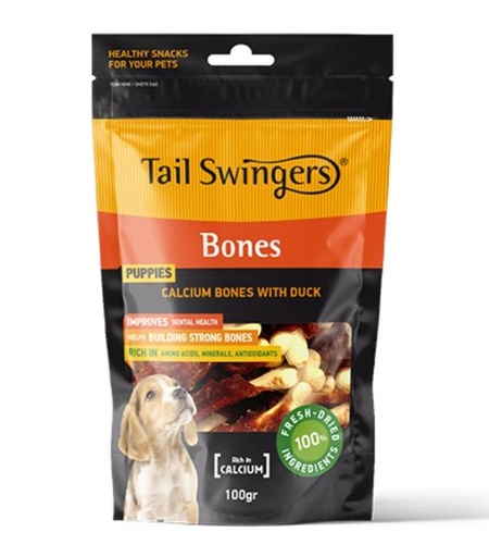 [5206819011168] Pet Interest Tail Swingers Bones Calcium Bones With Duck 100g