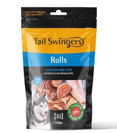 [5206819011137] Pet Interest Tail Swingers Rolls Chicken And Fish 100g