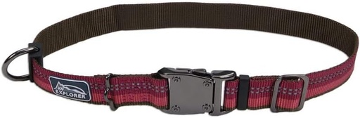 [076484369414] SafariPet K9 Explorer Collar 18-26&quot; Raspberry
