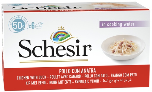 [8005852753076] Schesir Can for Cat chicken with Duck 6x50g per pack